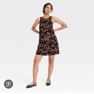 Linen A-line tank dress.